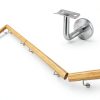 Stair Handrail Bracket SOUJAP 6 Pack Curved Stainless Steel 80x60mm-6