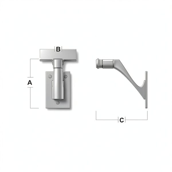 Franklin Brass Classic Edge 3 in. (76 mm) Handrail Bracket in Modern Gold (4-Pack), B47253D-117-C-4