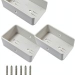 Vinyl Fence Brackets 2in x 3.5in Wall Mount Kit by Aiwaiufu 4 Pack-0