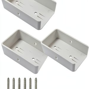 Vinyl Fence Brackets 2in x 3.5in Wall Mount Kit by Aiwaiufu 4 Pack-0