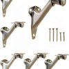 Handrail Bracket Acrux7 6-Pack 3" Satin Nickel Heavy Duty Zinc Alloy-0