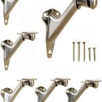 Handrail Bracket Acrux7 6-Pack 3" Satin Nickel Heavy Duty Zinc Alloy-0