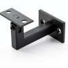 3 x 304 Stainless Adjustable Handrail Brackets 3TO Mount Black 3 Pack-1