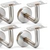 Stair Handrail Bracket SOUJAP 6 Pack Curved Stainless Steel 80x60mm-0
