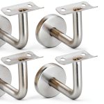 Stair Handrail Bracket SOUJAP 6 Pack Curved Stainless Steel 80x60mm-0