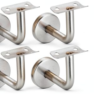 Stair Handrail Bracket SOUJAP 6 Pack Curved Stainless Steel 80x60mm-0