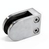 Glass Clamp - 4PCS Glass Bracket for 1/3 "-1/2" Tempered Glass, Stainless Steel 304 Flat Back Round Glass Clip Polished for BalustradeStaircaseHandrail, Glass Holder Metal Casting-6