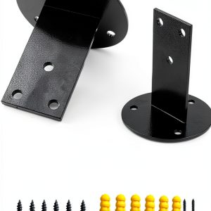 Black Handrail Bracket 2pcs Stainless Steel Brackets by JuneFanwei-0