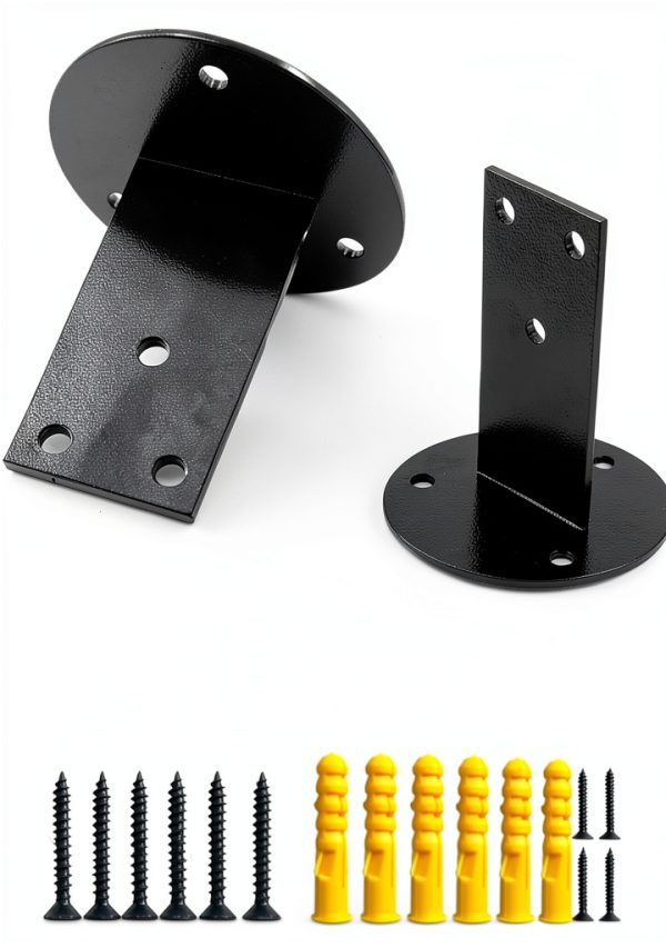 Black Handrail Bracket 2pcs Stainless Steel Brackets by JuneFanwei-0