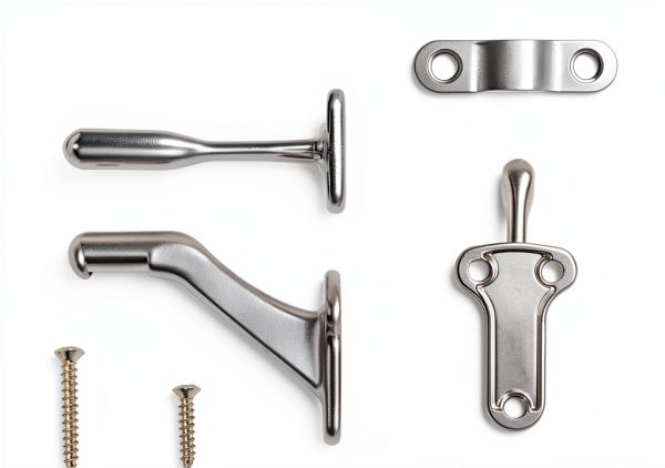 Handrail Bracket Acrux7 6-Pack 3" Satin Nickel Heavy Duty Zinc Alloy-1