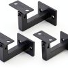 3 x 304 Stainless Adjustable Handrail Brackets 3TO Mount Black 3 Pack-0