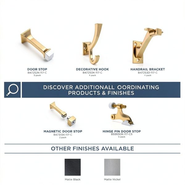 Franklin Brass Classic Edge 3 in. (76 mm) Handrail Bracket in Modern Gold (4-Pack), B47253D-117-C-3