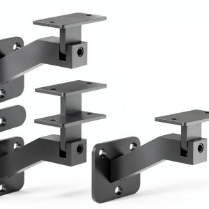 Adjustable Handrail Brackets 4 Pack Gyykzz T304 Stainless Black Swivel-0