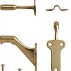 Handrail Stair Brackets HOME MASTER HARDWARE 3" Bright Brass 3‑Pack-4