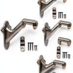 QCAA HandRail Brackets, 3", Zinc Die Cast, Brushed Nickel, 4 Pack, Made in Taiwan-0
