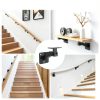 Adjustable Handrail Brackets 4 Pack Gyykzz T304 Stainless Black Swivel-1
