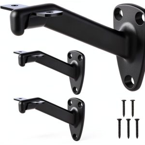Handrail Bracket HOME MASTER HARDWARE Heavy Duty Matte Black 3 Pack-0