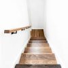 Square Handrail Brackets for Staircase Stair Railing Brackets with Screws (Pack of 5) (Textured Black)-3