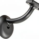 khtumeware 6 Pack Matte Black Hand Rail Bracket Heavy Duty Hardware for Stairways, Home or Office Stair Support Handrail Brackets-0