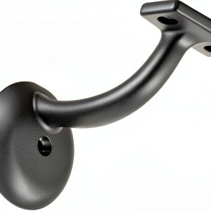 khtumeware 6 Pack Matte Black Hand Rail Bracket Heavy Duty Hardware for Stairways, Home or Office Stair Support Handrail Brackets-0