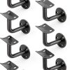 Black wall mount handrail bracket 10 Pack OTTFF Carbon Steel-2