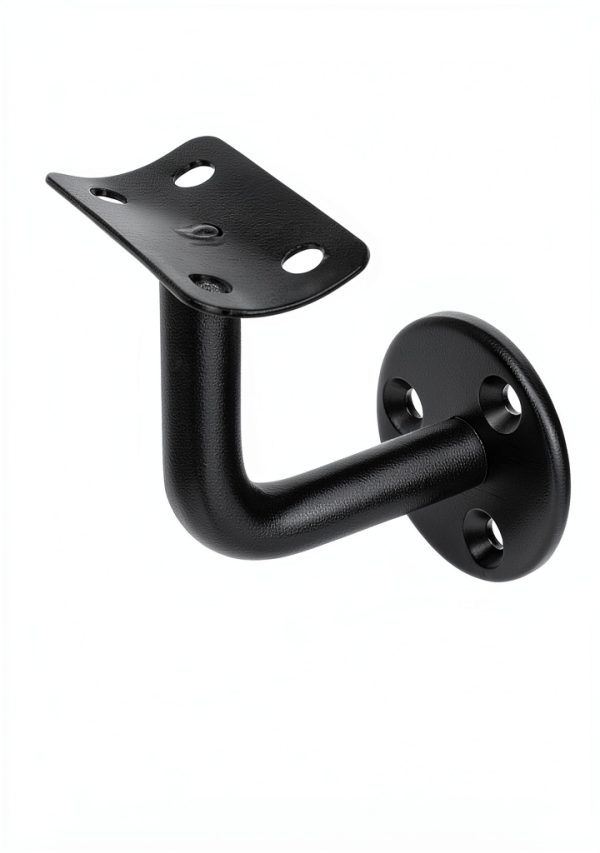 Black wall mount handrail bracket 10 Pack OTTFF Carbon Steel-1