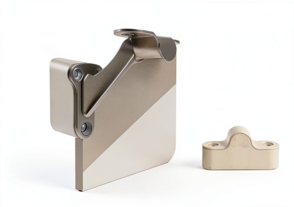 QCAA Heavy Duty Handrail Bracket, 3", Stair Railing Bracket for Home and Office, Zinc Die Cast, Bright Brass, 4 Pack, Made in Taiwan-2