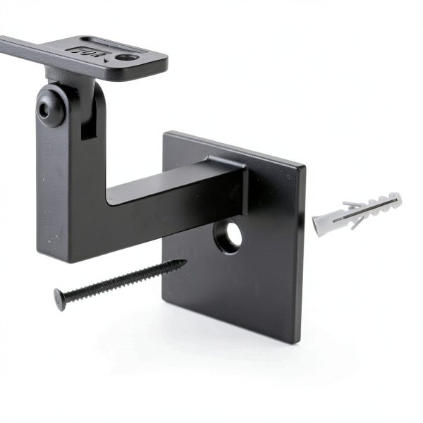 Handrail Bracket 3TO 5-Pack Adjustable L‑Shape Steel Matte Black-3