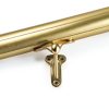 QCAA Heavy Duty Handrail Bracket, 3", Stair Railing Bracket for Home and Office, Zinc Die Cast, Bright Brass, 4 Pack, Made in Taiwan-3