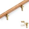 Handrail Stair Brackets HOME MASTER HARDWARE 3" Bright Brass 3‑Pack-2