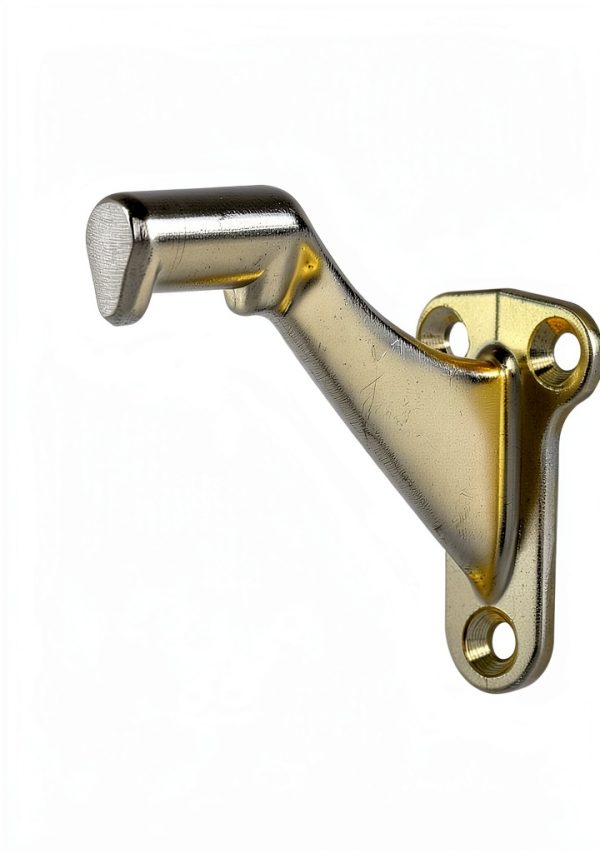 Handrail Stair Brackets HOME MASTER HARDWARE 3" Bright Brass 3‑Pack-1