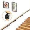 Adjustable Handrail Brackets 4 Pack Gyykzz T304 Stainless Black Swivel-3
