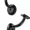 khtumeware 6 Pack Matte Black Hand Rail Bracket Heavy Duty Hardware for Stairways, Home or Office Stair Support Handrail Brackets-4