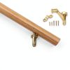 Handrail Stair Brackets HOME MASTER HARDWARE 3" Bright Brass 3‑Pack-3