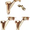 Handrail Stair Brackets HOME MASTER HARDWARE 3" Bright Brass 3‑Pack-0