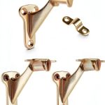 Handrail Stair Brackets HOME MASTER HARDWARE 3" Bright Brass 3‑Pack-0